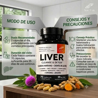 Liver Cleanse &amp; Detox Sandhus Nutrition® Ayuda a que tu Hígado Funcione Mejor, inicia desde hoy